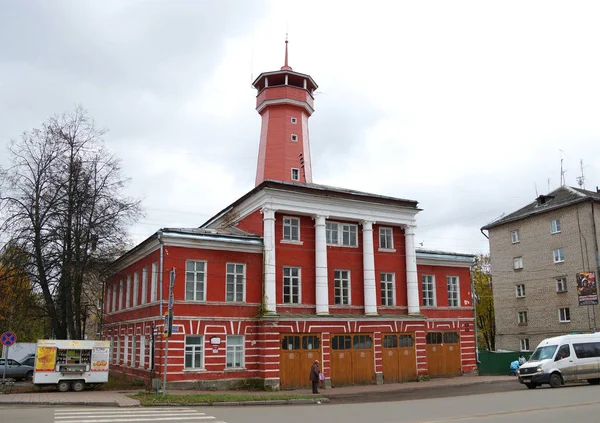 Uglich Rússia Abril 2017 Edifício Quartel Bombeiros Com Torre Parte — Fotografia de Stock