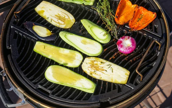 Barbecue Vegetables Closeup Sun — Stock Photo, Image