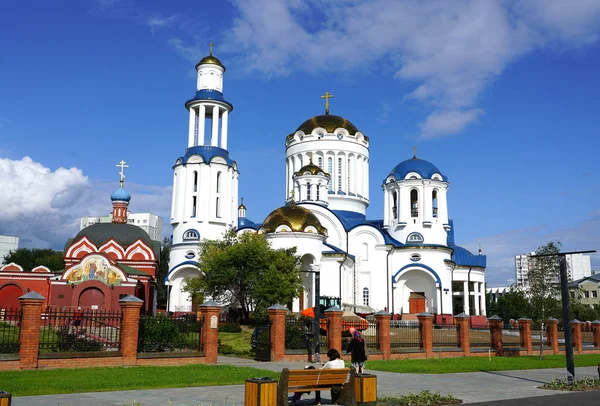 Moskva Srpen 2019 Kostel Katedrály Svaté Moskvy Bibirevo Moskva — Stock fotografie