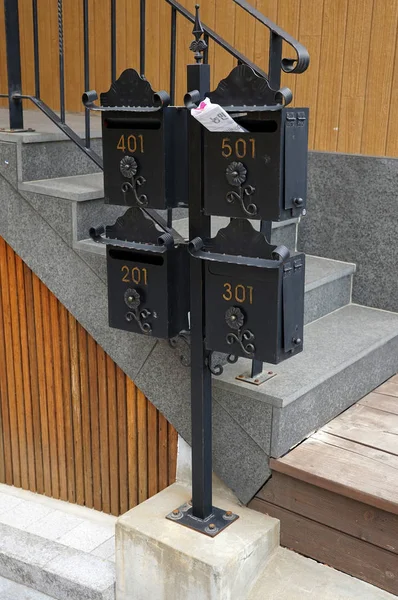 Seoul April 2019 Mailboxes Street — Stock Photo, Image