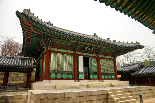 Soul Duben 2019 Budova Starověkého Korejského Paláce Palác Gyeonghuigung — Stock fotografie
