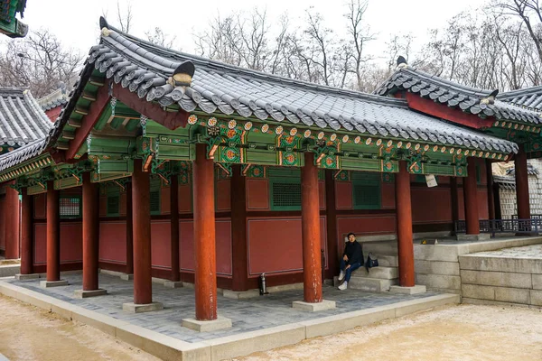 Seoul April 2019 Forntida Koreanska Palatsbyggnad Gyeonghuigung Palats — Stockfoto