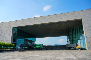 Seul - Ağustos 2019: Müze binasının dış cephesi. Kore Ulusal Müzesi.