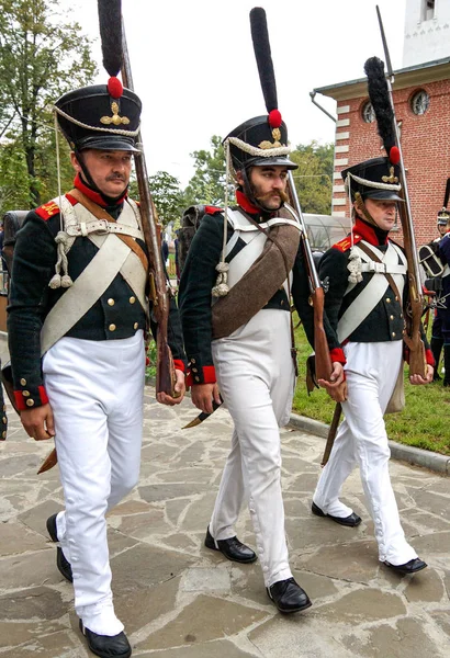 Moskou Juni 2015 Mannen Vorm Van Soldaten Van Tijden Van — Stockfoto