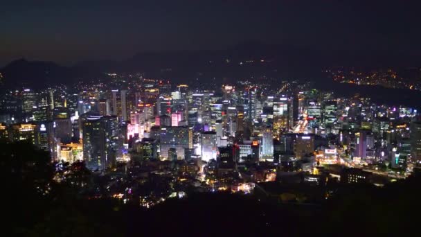 Seúl República Corea Agosto 2019 Vista Ciudad Seúl Desde Montaña — Vídeo de stock