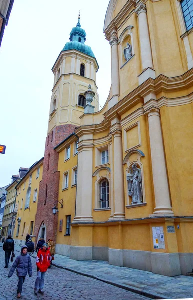 Warschau September 2013 Straße Blick Auf Die Alten Fassaden Der — Stockfoto