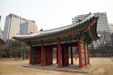 Seul, Mart - 2019: Eski Kore saray binası. Deoksugung Sarayı, Seul.