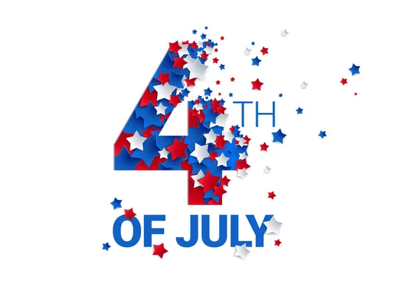 Fourth July Background American Independence Day Vector Illustration 4Th July — Stock Vector