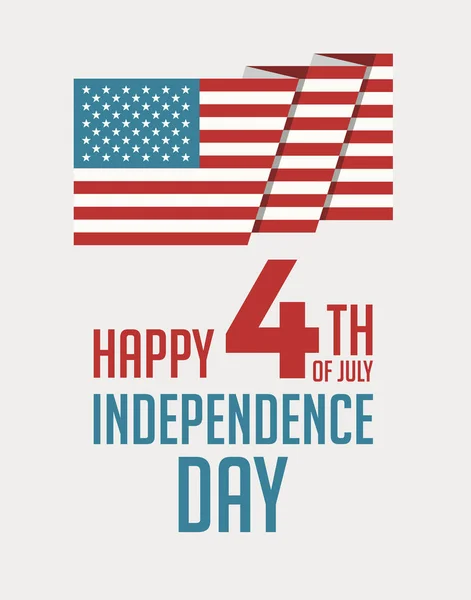 Feliz Julho Independence Day Eua Cartaz Cartão Saudação Capa Brochura — Vetor de Stock