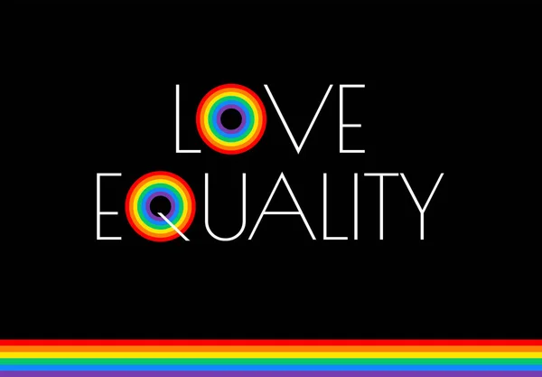 Orgulho Mês Amor Igualdade Arco Íris Bandeira Ilustração Vetor Gráfico — Vetor de Stock