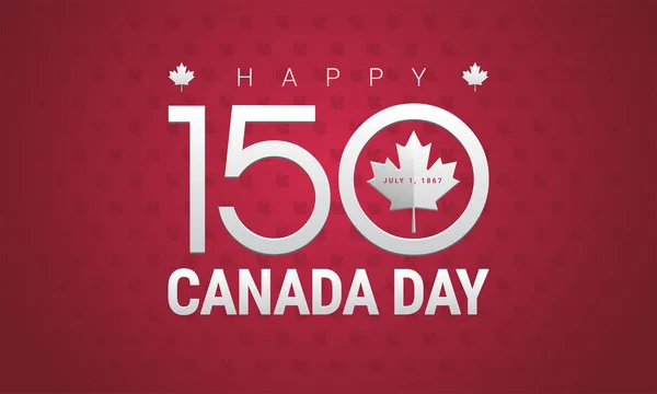 加拿大独立日150周年纪念日矢量插画背景 — 图库矢量图片