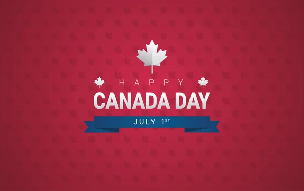 快乐加拿大天贺卡背景向量插图 — 图库矢量图片