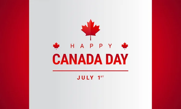 加拿大欢乐日贺卡 加拿大枫叶旗 151 年加拿大独立日庆典 矢量插画 — 图库矢量图片