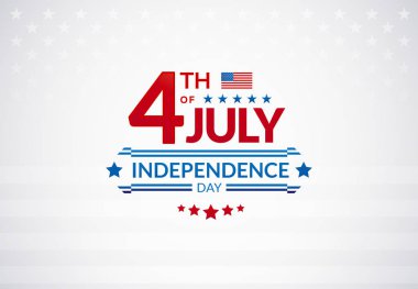 Mutlu 4 Temmuz bağımsızlık günü ABD satış banner veya logo ile Amerikan bayrağı - vektör çizim için 4 Temmuz olay kutlamaları 