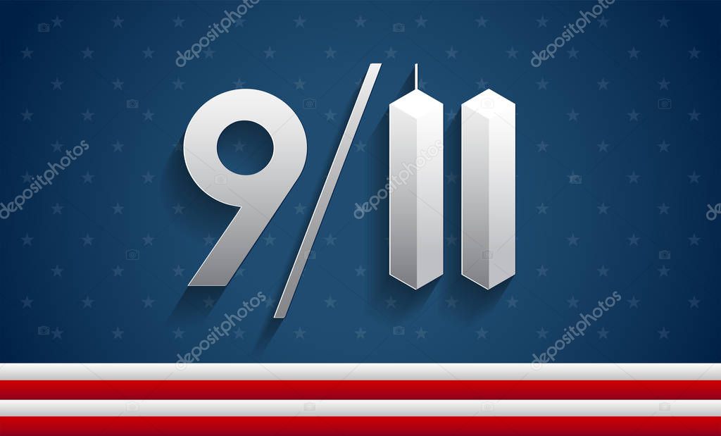 9 / 11 vector ilustración Patriot Day USA, 911 Memorial background for ...