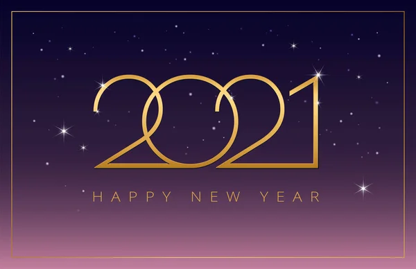 2021 Gelukkig Nieuwjaar vector achtergrond feest uitnodiging illustreren — Stockvector