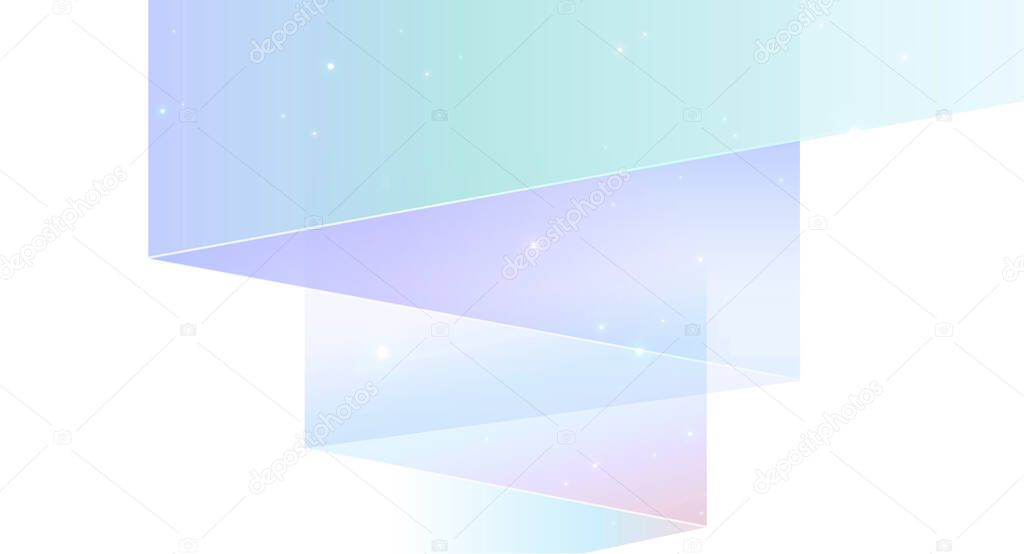 Northern lights abstract vector background isolated on white - modern geometric shapes