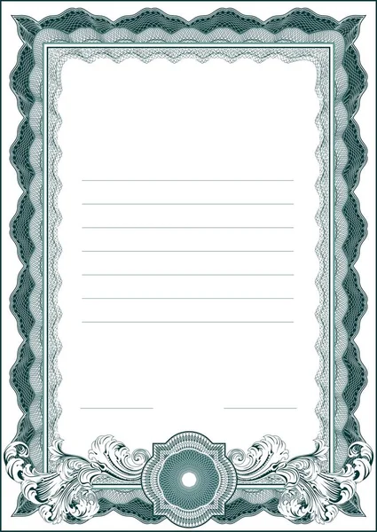 Blank form for creating a diploma, certificate, etc.