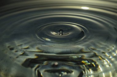 yüzeyde su damlaları