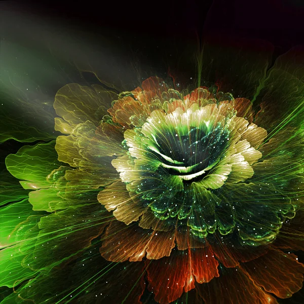 Flor abstracta, gráfico generado por ordenador — Foto de Stock