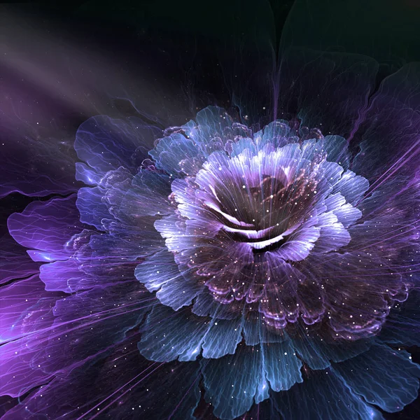 Abstracte bloem, computer gegenereerde afbeelding — Stockfoto