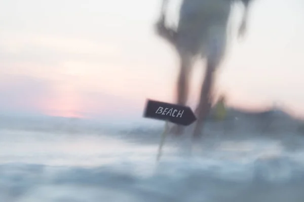 Strandurlaub, Reise-Idee, verschwommenes Foto für Hintergrund — Stockfoto