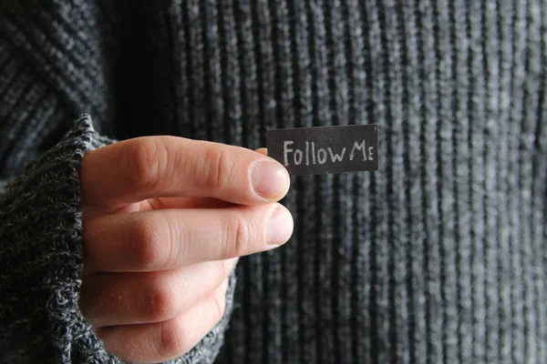 Follow me concept for social networks — Stock Photo, Image