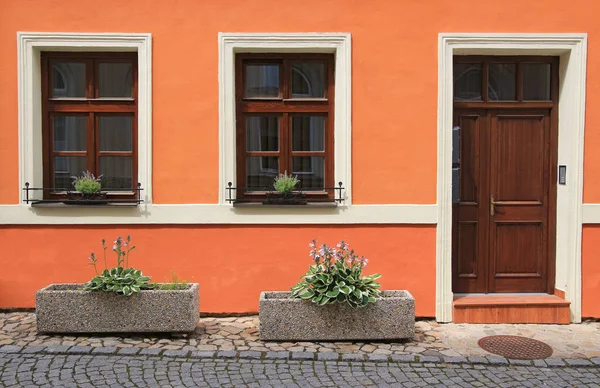 Närbild Ett Nytt Bostadshus Södra Böhmen Stockbild