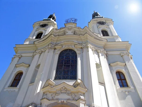 Maria Magdalena Katolska Kyrkan Karlovy Vary Tjeckien Stockfoto