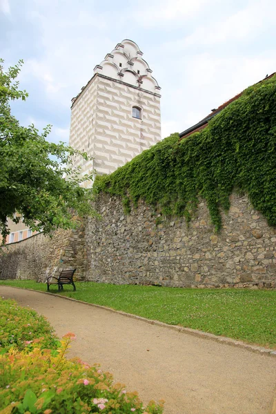 Městské Hradby Historická Vodárenská Věž Tábor Česko Česká Republika — Stock fotografie