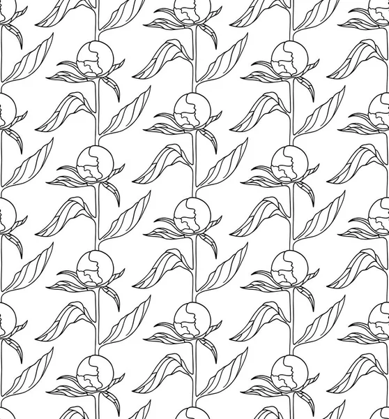 Şakayık tomurcukları ile sorunsuz vektör desen. Grafik tasarım, tekstil tasarımı veya web tasarım için kullanılabilir.