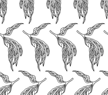 Sorunsuz vektör desen peonies ile beyaz zemin üzerine bırakır. Grafik tasarım, tekstil tasarımı veya web tasarım için kullanılabilir.