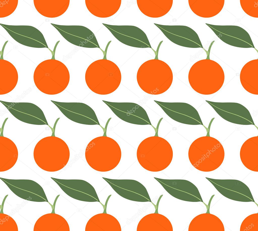 seamless pattern with mandarins
