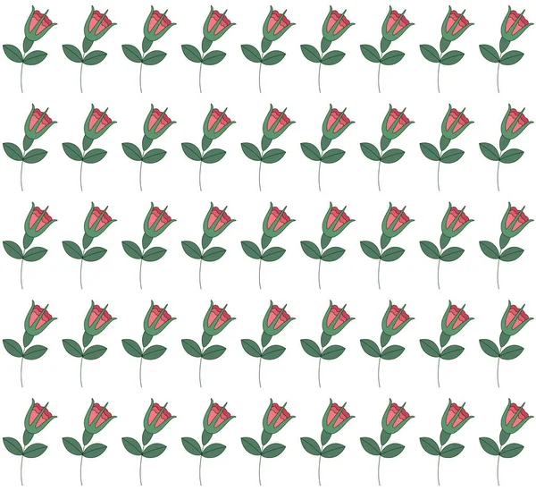 无缝图案与倾斜的玫瑰 — 图库矢量图片