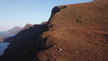 Norveç'te dağların üzerinde havadan görüntüler