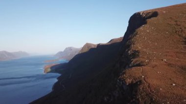 Norveç'te dağların üzerinde havadan görüntüler