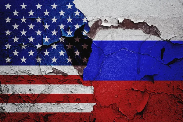 Stati Uniti America Russia Relazioni Tra Paesi Sfondo Astratto Delle — Foto Stock