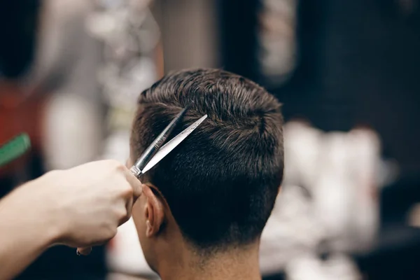 Barber shop with hairdresser — Stock Photo, Image