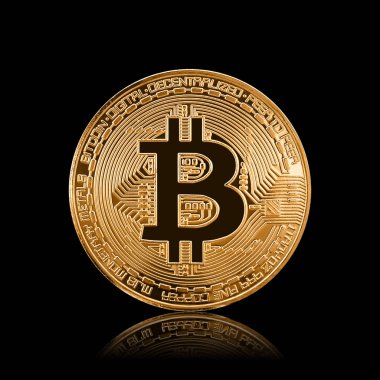 Arka planda altın Bitcoin
