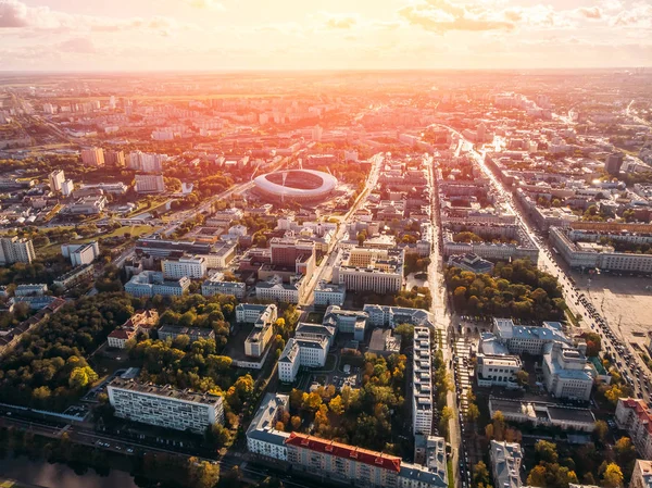 Panoráma města, pohled shora — Stock fotografie