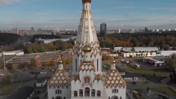 Igreja de todos os santos Em Minsk, Bielorrússia memória de vítimas — Vídeo de Stock