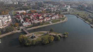 Havadan görünümü dron, cityscape Panorama Nemiga bölge