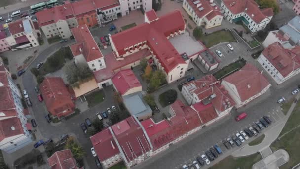 Havadan görünümü dron, cityscape Panorama Nemiga bölge — Stok video