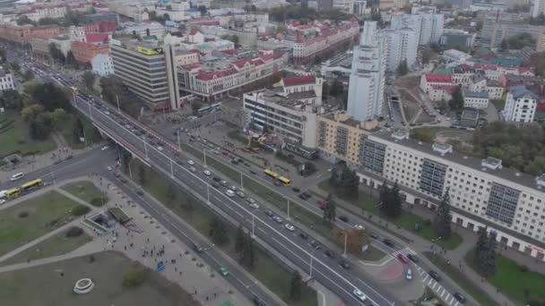 Letecký pohled na drony, Panorama Panorama Nemiga okres — Stock video