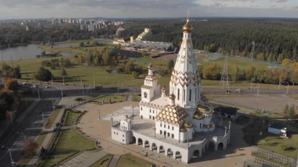 Allerheiligen Kerk In Minsk, Wit-Rusland herinnering aan de slachtoffers — Stockvideo