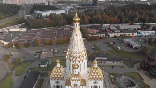 Igreja de todos os santos Em Minsk, Bielorrússia memória de vítimas — Vídeo de Stock