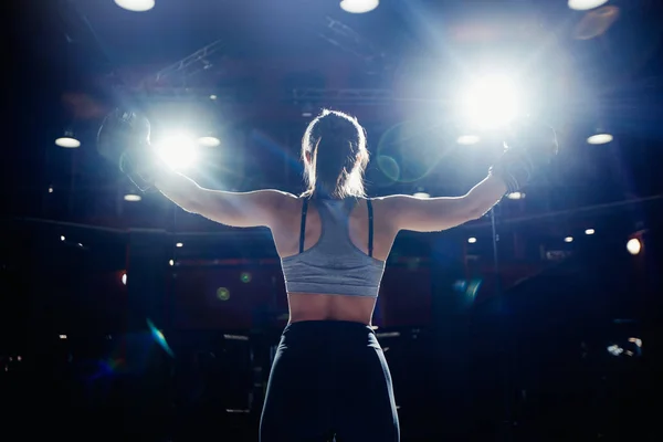 Mädchen Athlet Boxen mma — Stockfoto