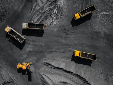 Açık maden ocağı, kömür endüstrisi, hava aracı.