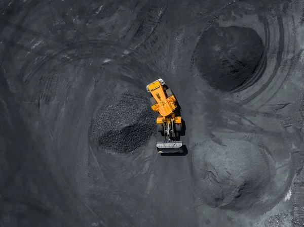 Open pit mine, extractive industry for coal, top view aerial drone — Stock Photo, Image