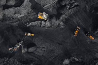 Açık maden ocağı, kömür endüstrisi, hava aracı.